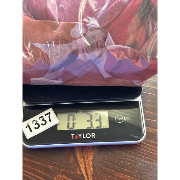 Possibility by Florl di Zucca Silk Chiffon Dress M Burgundy Floral Forest Fairy - Picture 13 of 13